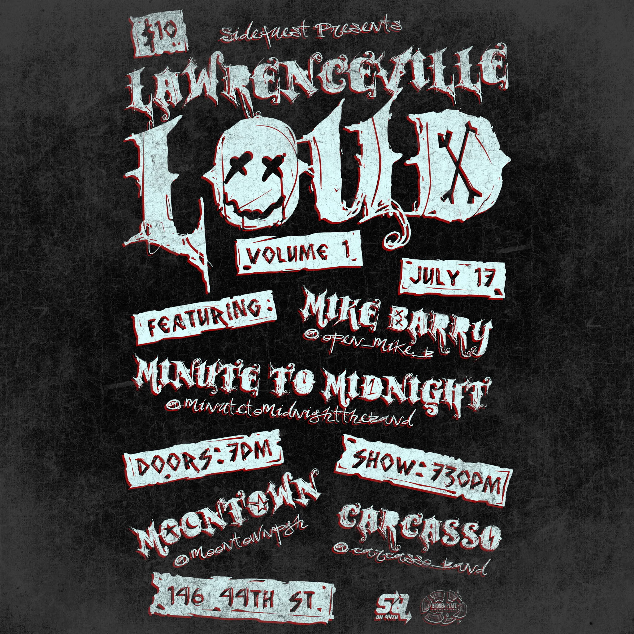 Lawrenceville Loud at Sidequest show poster